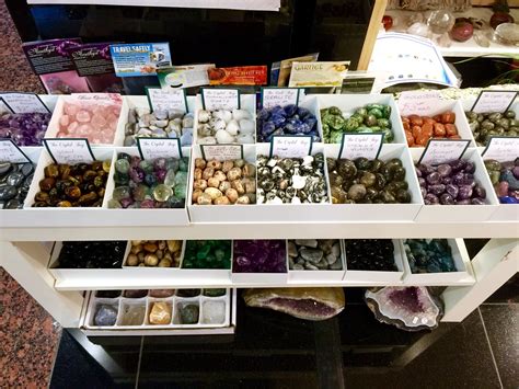 The crystal shop - 3. Free Spirit Crystals. “Probably the best crystal shop in the area--and where I get all my crystal needs met!” more. 4. The Gem Shop. “It is an adorable spot filled with an abundance of stones, crystals and all things geological with...” more. 5. Sparrow Collective.